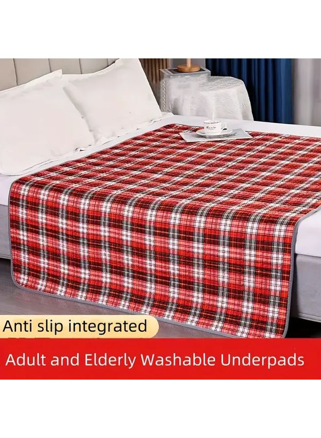Blue Reusable Washable Bed Pad Non Slip Highly Absorbent Leak Proof Protection - Image 1